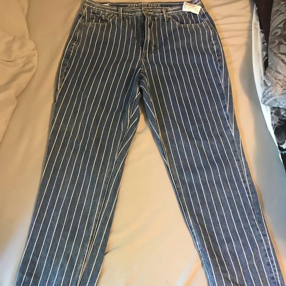 American Eagle Striped Jeans